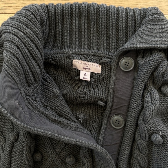 Stella McCartney Pom Pom Chunky Knit Cotton Cashmere Cardigan M/8 - Picture 2 of 7